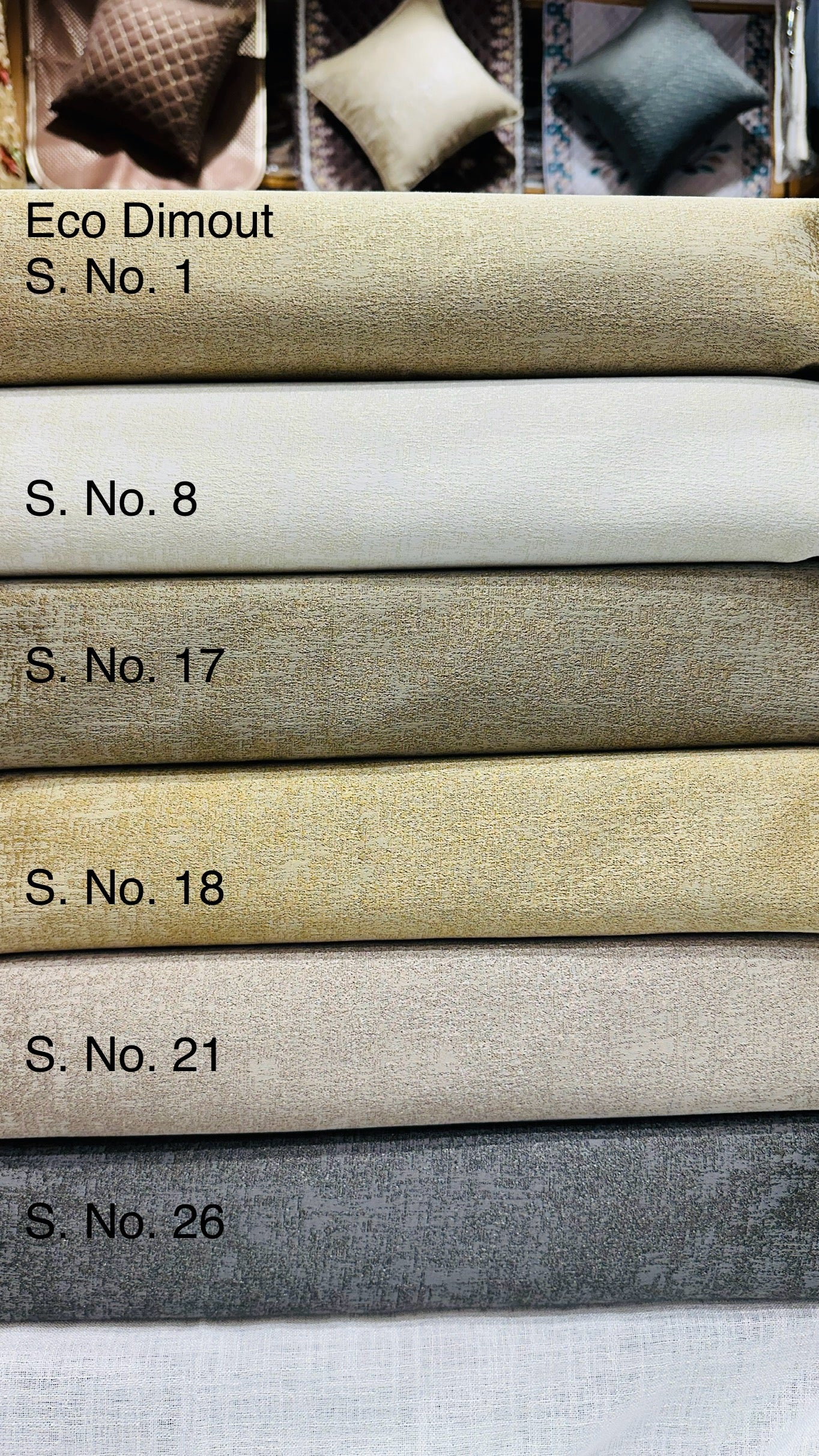 Eco Dimout Texture fabrics from Sansaar (A D’Decor brand)