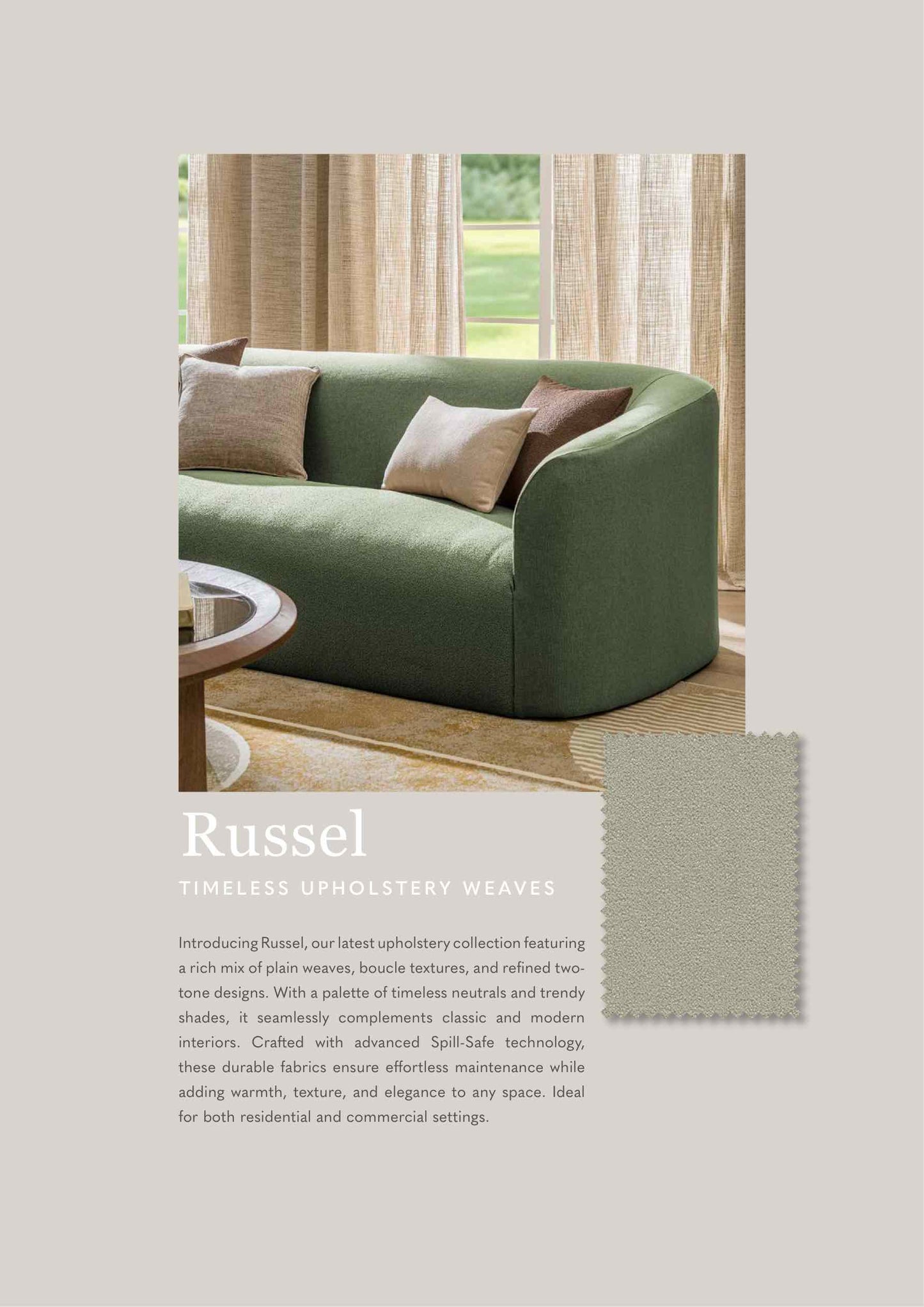 Stain Resistant Sofa Fabric Collection from Sansaar