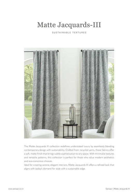 Matte Jacquards 3 Sustainable Textured Fabric from Sansaar (A D'decor Brand)