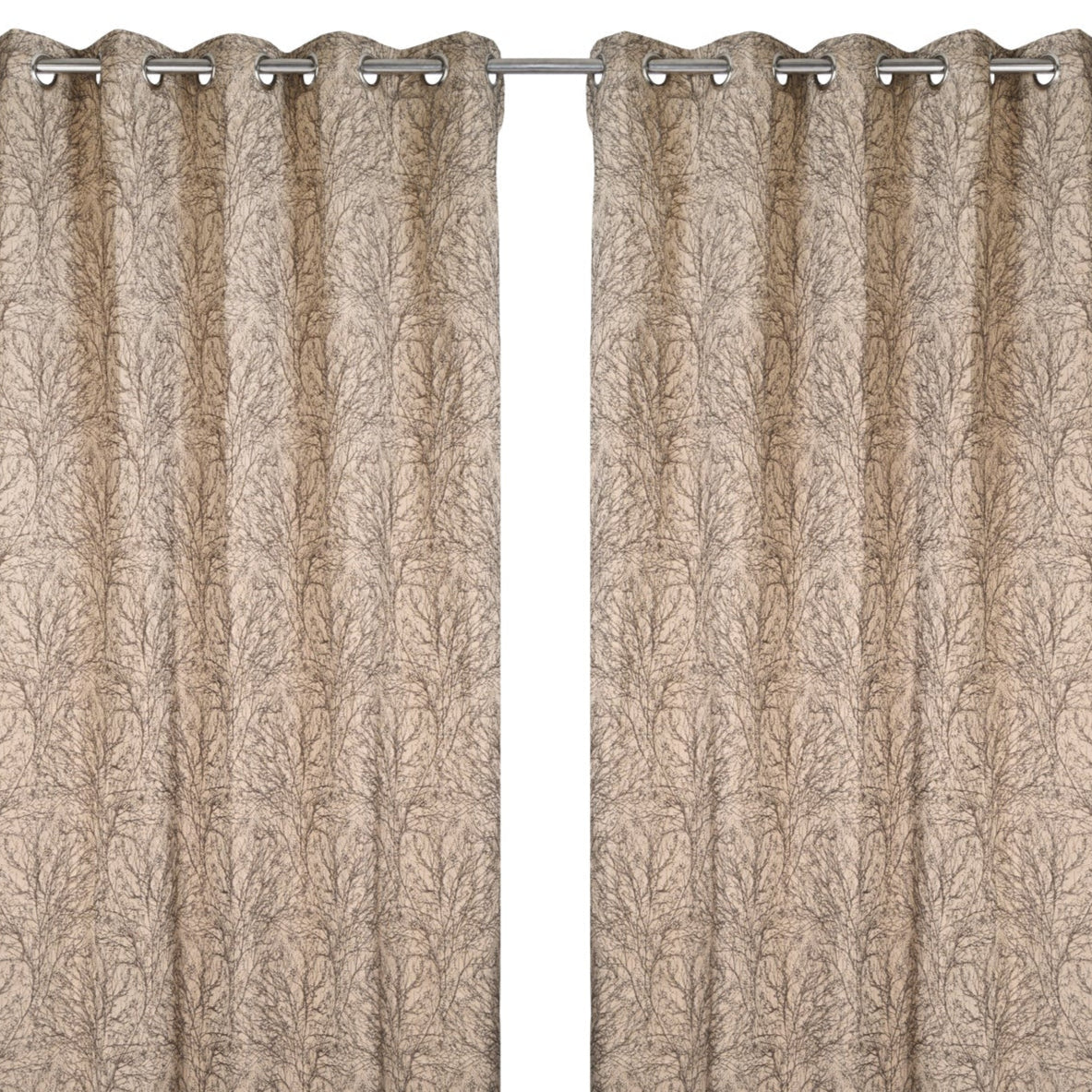 Curtain from D'Decor Trinity Lurex Classic Stem Chocolate
