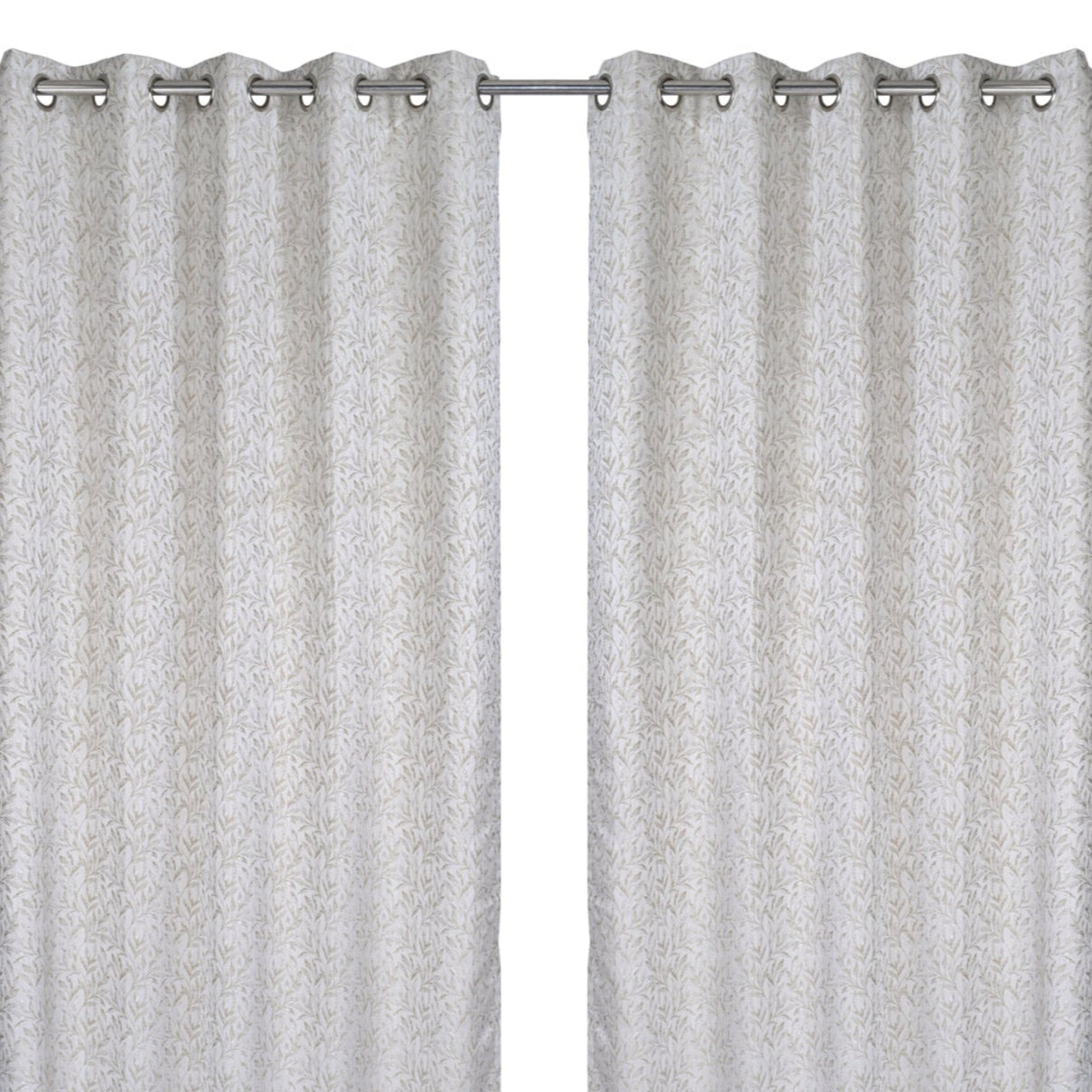 Curtain from D'Decor Trinity Lurex Classic Leaf Brown Ash