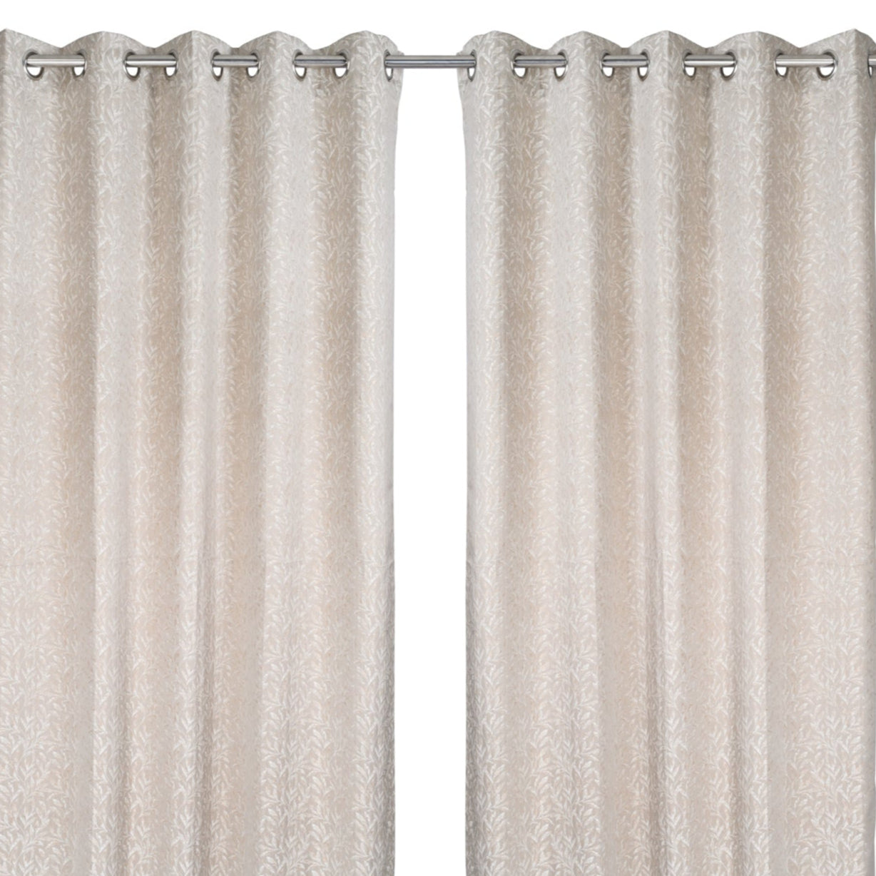 Curtain from D'Decor Trinity Lurex Classic Leaf Beige
