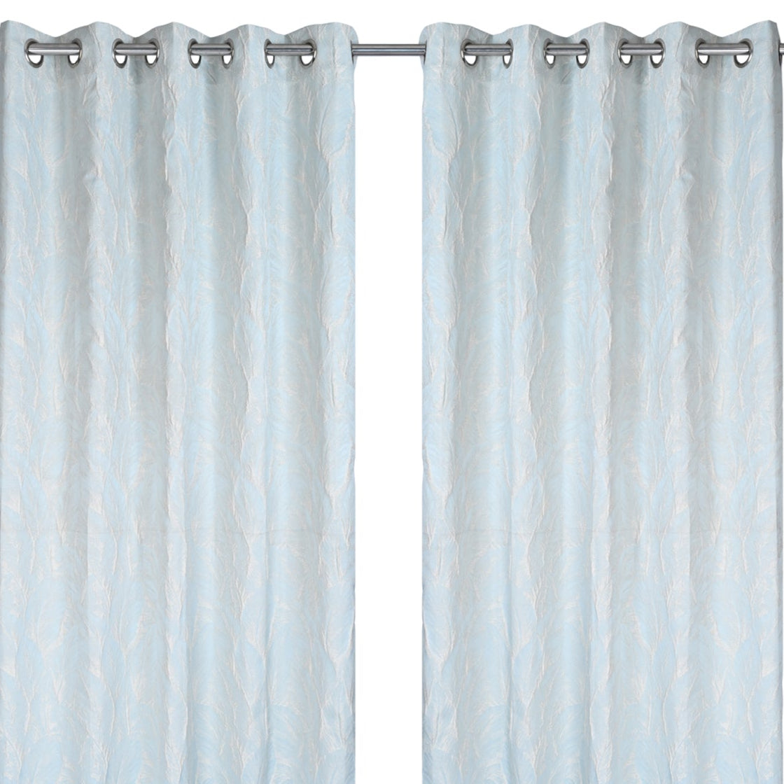 Curtain from D'Decor Trinity Lurex Palm Leaf Sky
