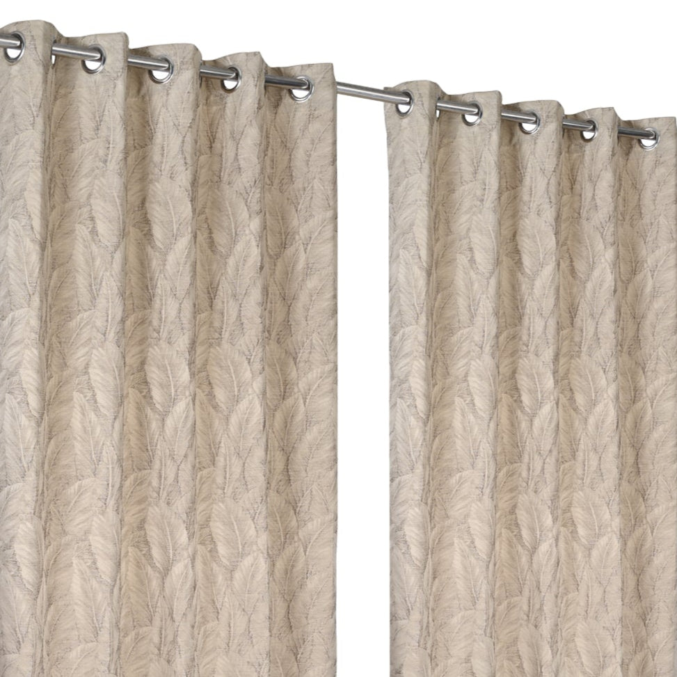 Curtain from D'Decor Trinity Lurex Palm Leaf Brown