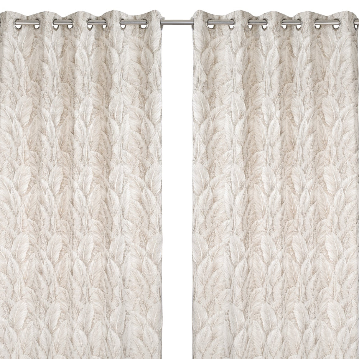 Curtain from D'Decor Trinity Lurex Palm Leaf Sand