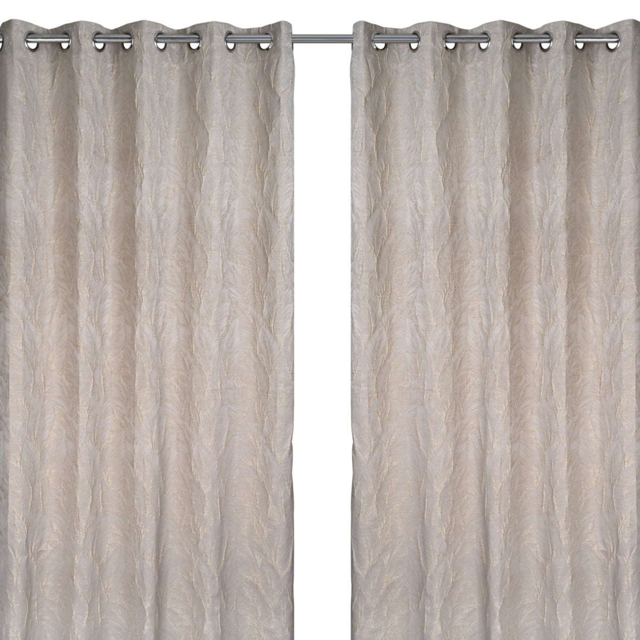 Curtain from D'Decor Trinity Lurex Palm Leaf Clay