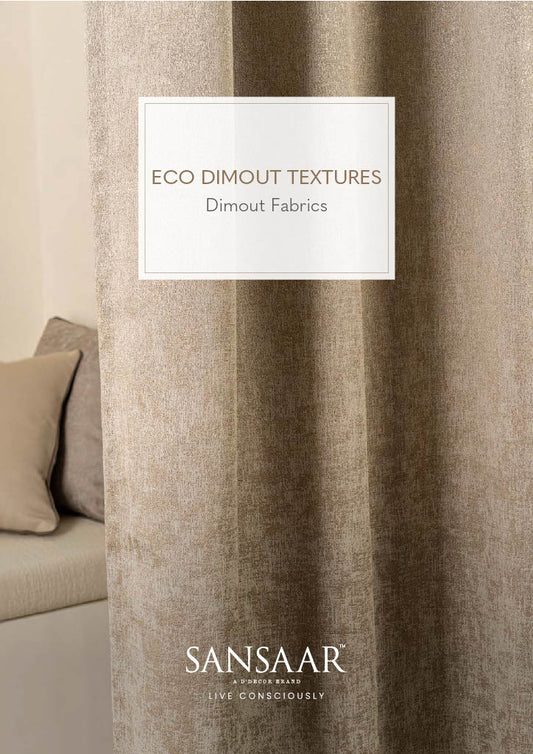 Eco Dimout Texture fabrics from Sansaar (A D’Decor brand)
