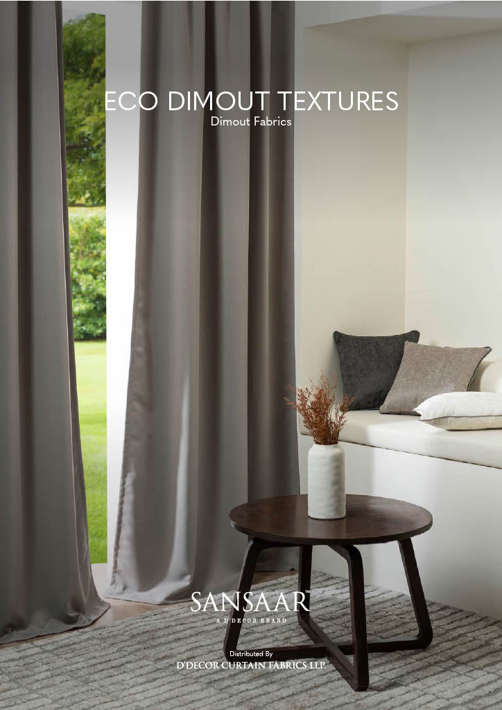 Eco Dimout Texture fabrics from Sansaar (A D’Decor brand)