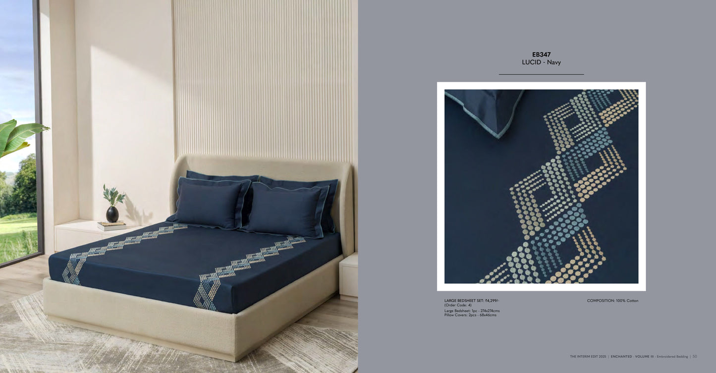 Enchanted King Size Bed Sheet with Embroidery from Sansaar A D'decor Brand