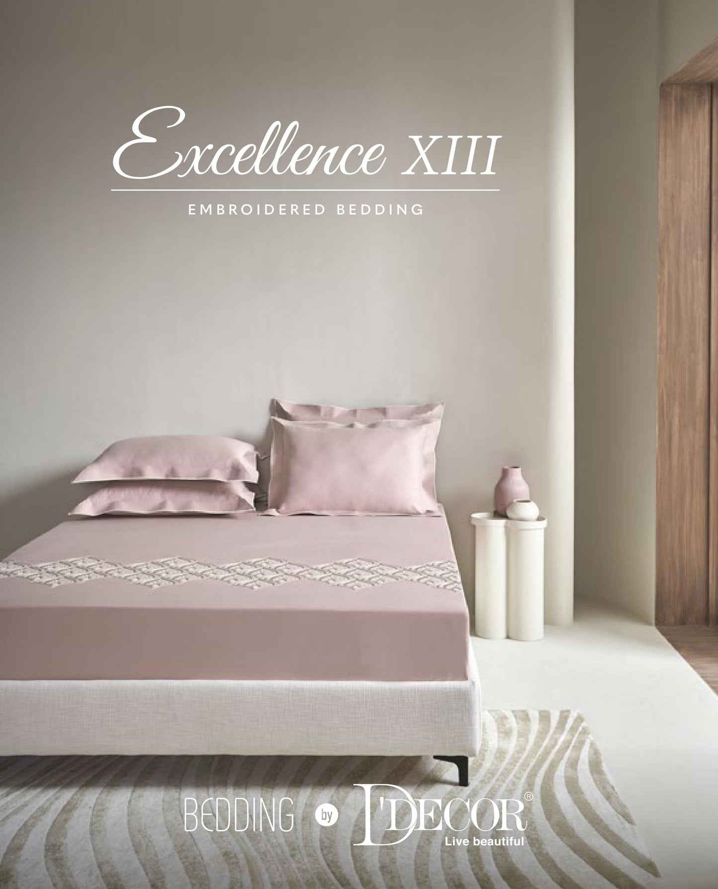 Excellence Embroidery Bed Sheet in King Size with 2 pillow cases From D'decor
