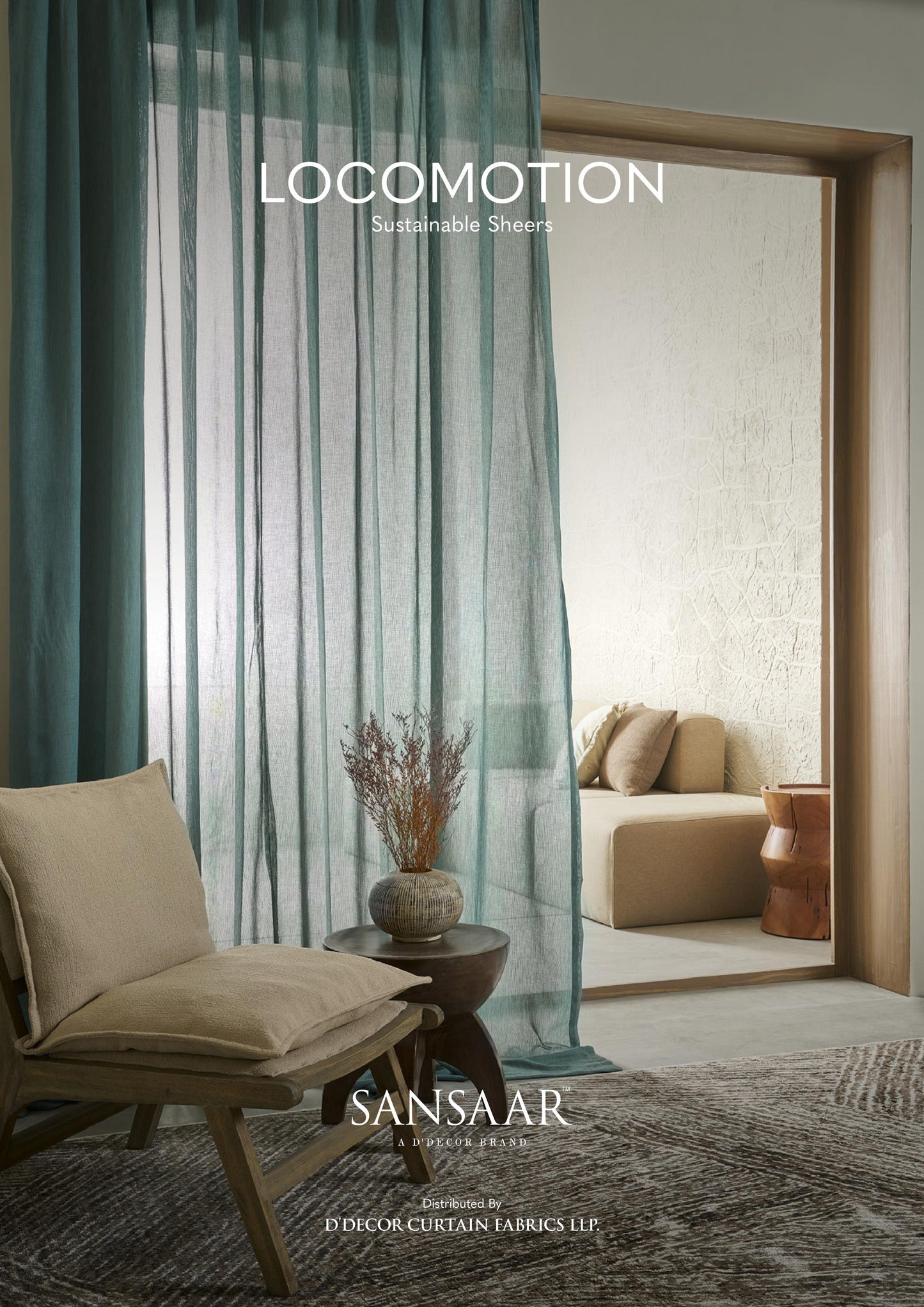 Locomotion Sustainable Sheer Fabrics from Sansaar (A D'decor brand)