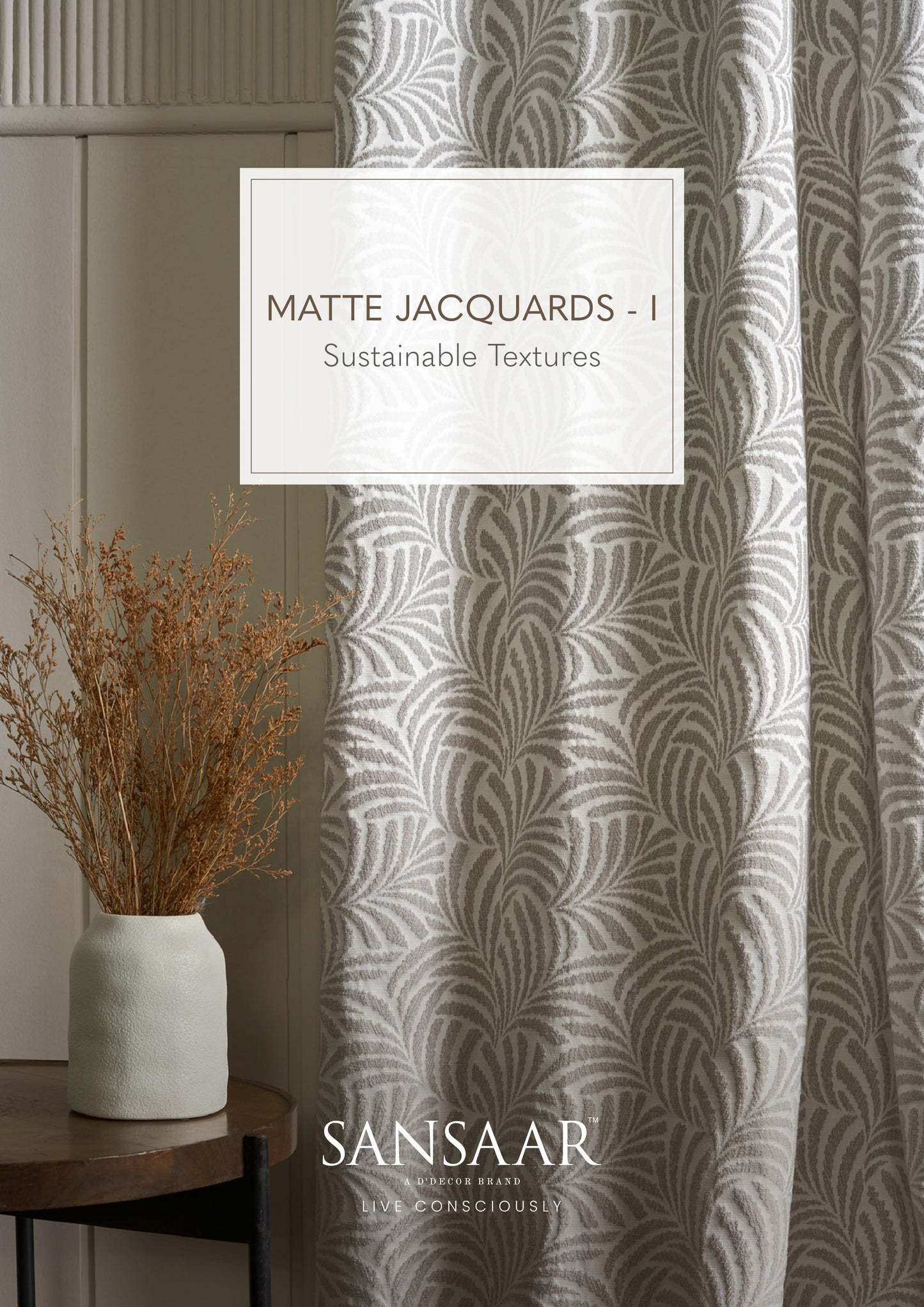 Matte Jacquards 1 Sustainable Textured Fabric from Sansaar (A D'decor Brand)