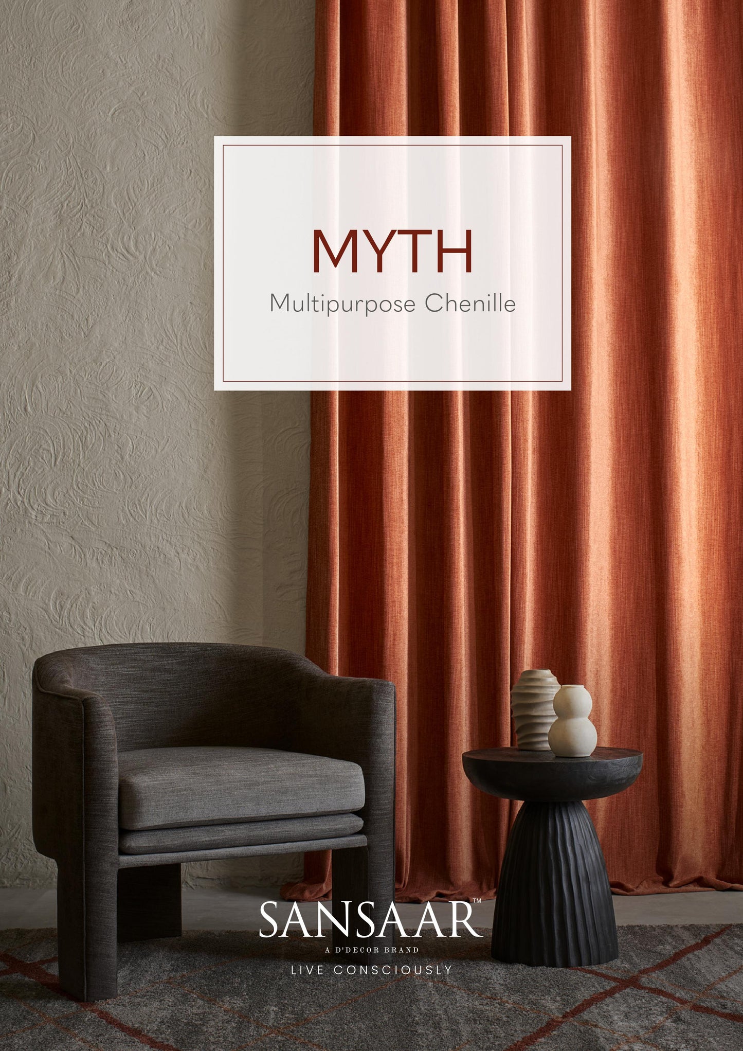 Myth Multipurpose Chenille Fabric from Sansaar (A D'decor Brand)