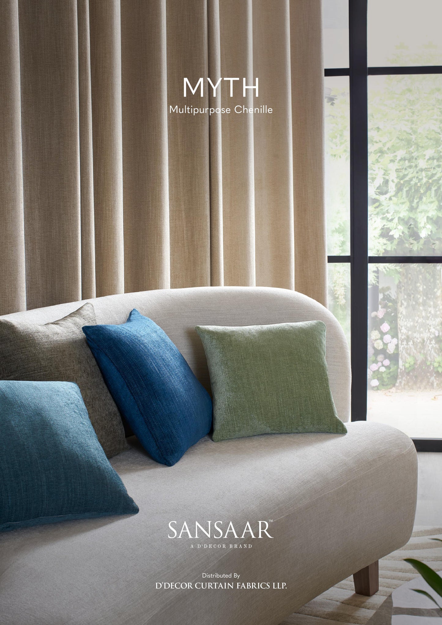 Myth Multipurpose Chenille Fabric from Sansaar (A D'decor Brand)