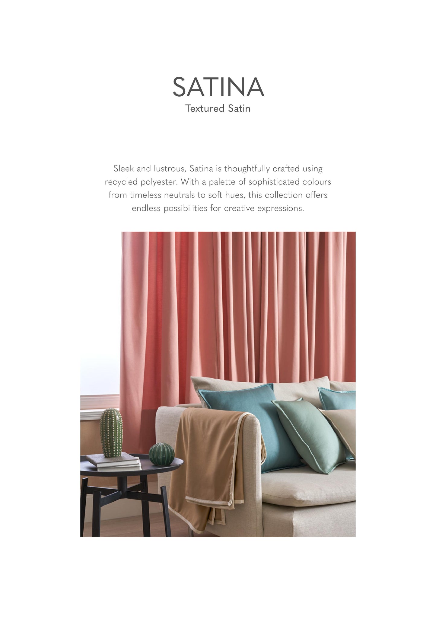 Satina Textured Satin Fabric from Sansaar (A D'decor Brand)