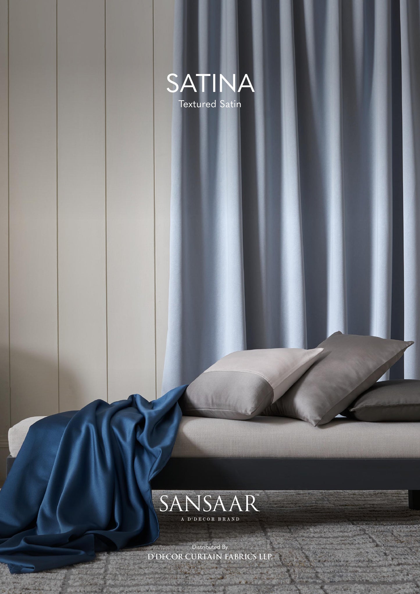 Satina Textured Satin Fabric from Sansaar (A D'decor Brand)