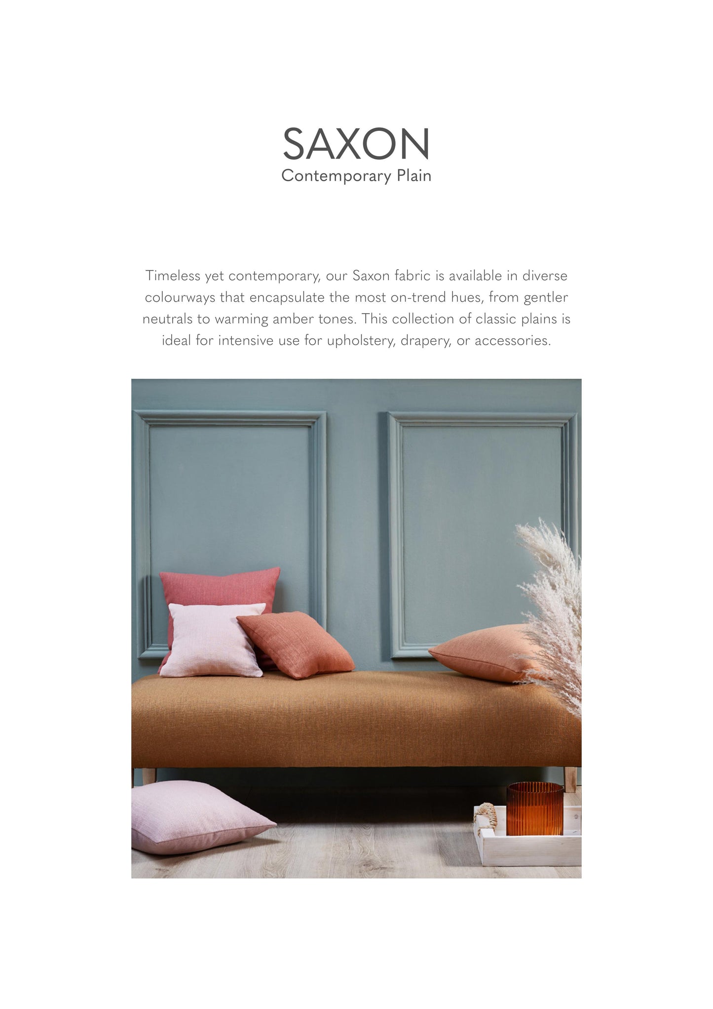 Saxon Contemporary Plain Fabric from Sansaar (A D'decor Brand)