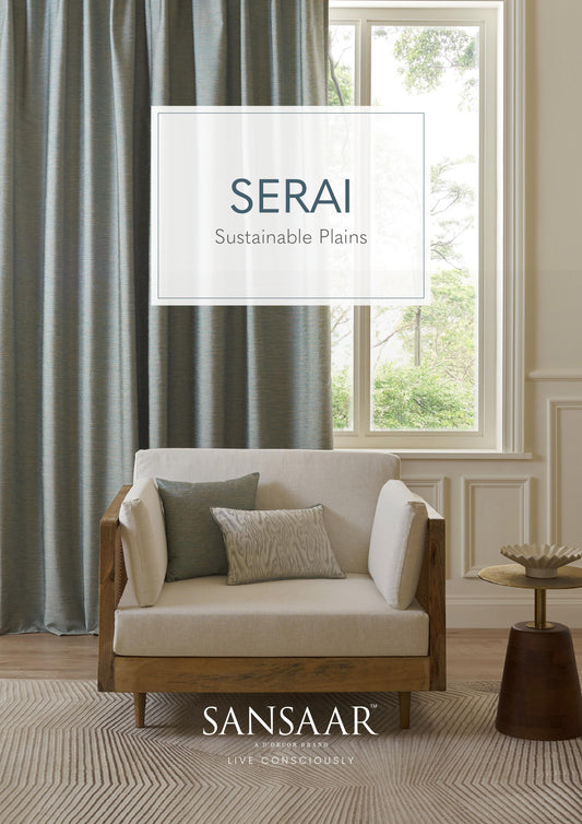 Serai Sustainable Plain Fabric from Sansaar (A D'decor Brand)