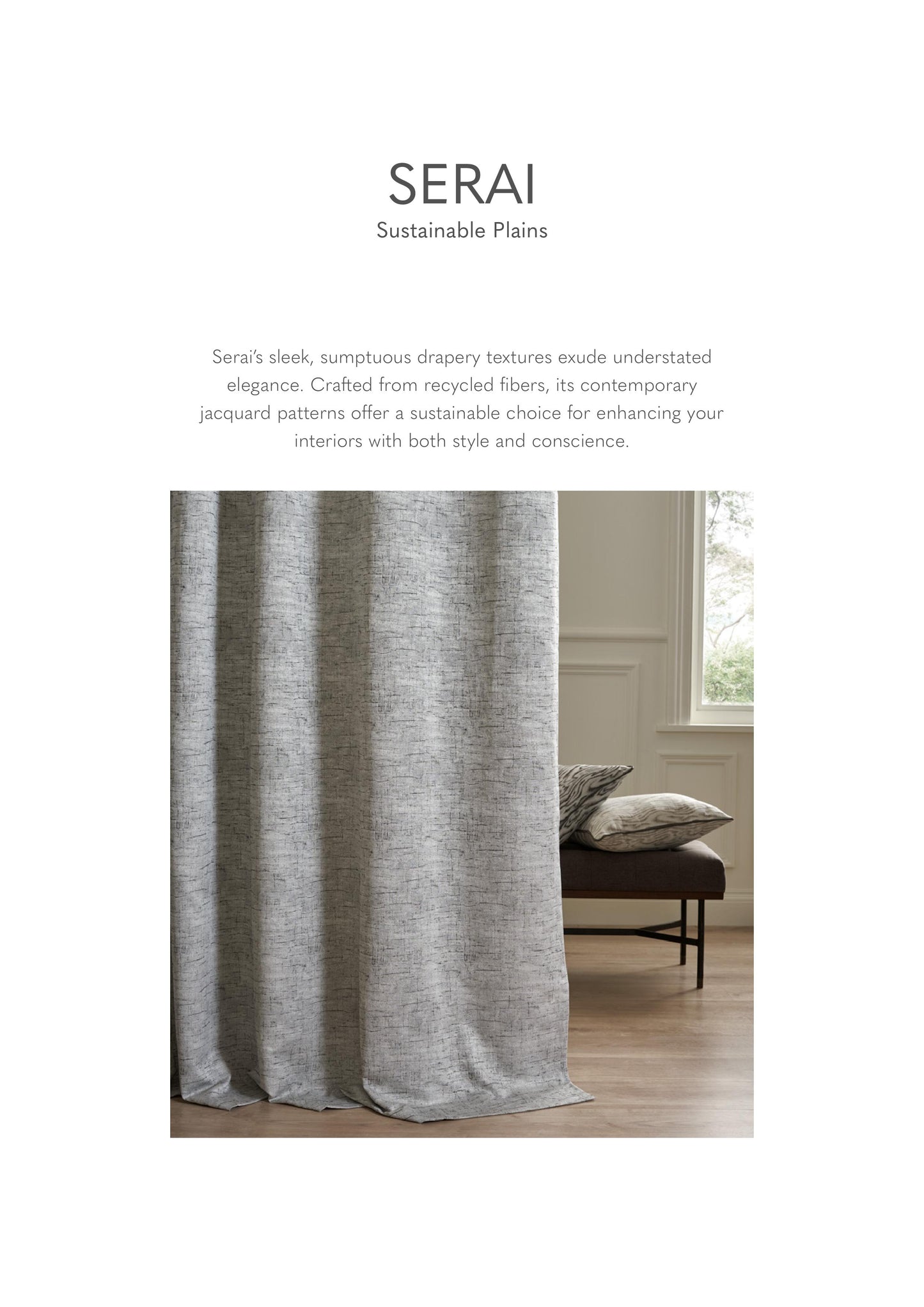 Serai Sustainable Plain Fabric from Sansaar (A D'decor Brand)