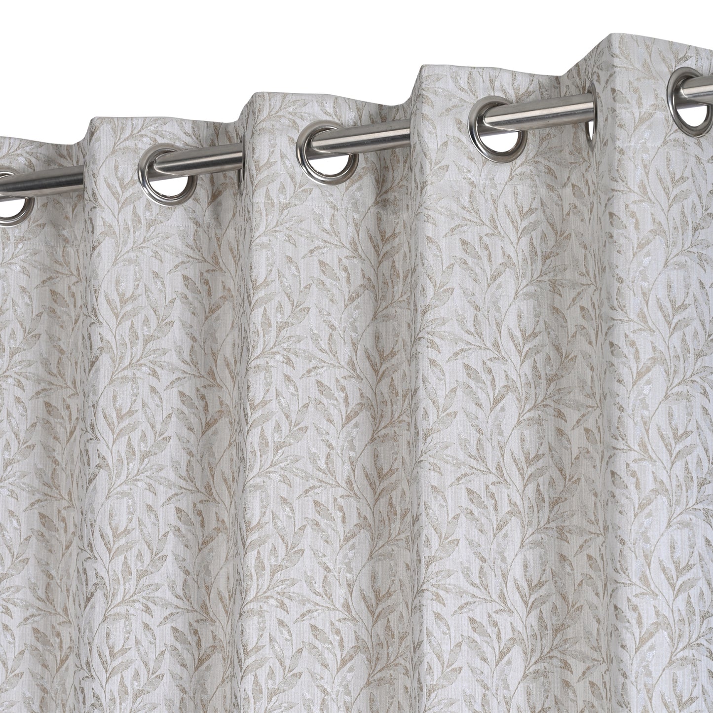 Curtain from D'Decor Trinity Lurex Classic Leaf Brown Ash