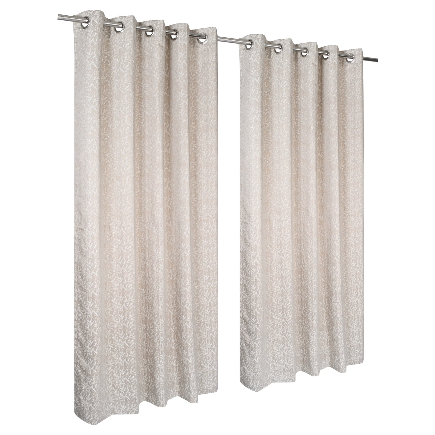 Curtain from D'Decor Trinity Lurex Classic Leaf Beige