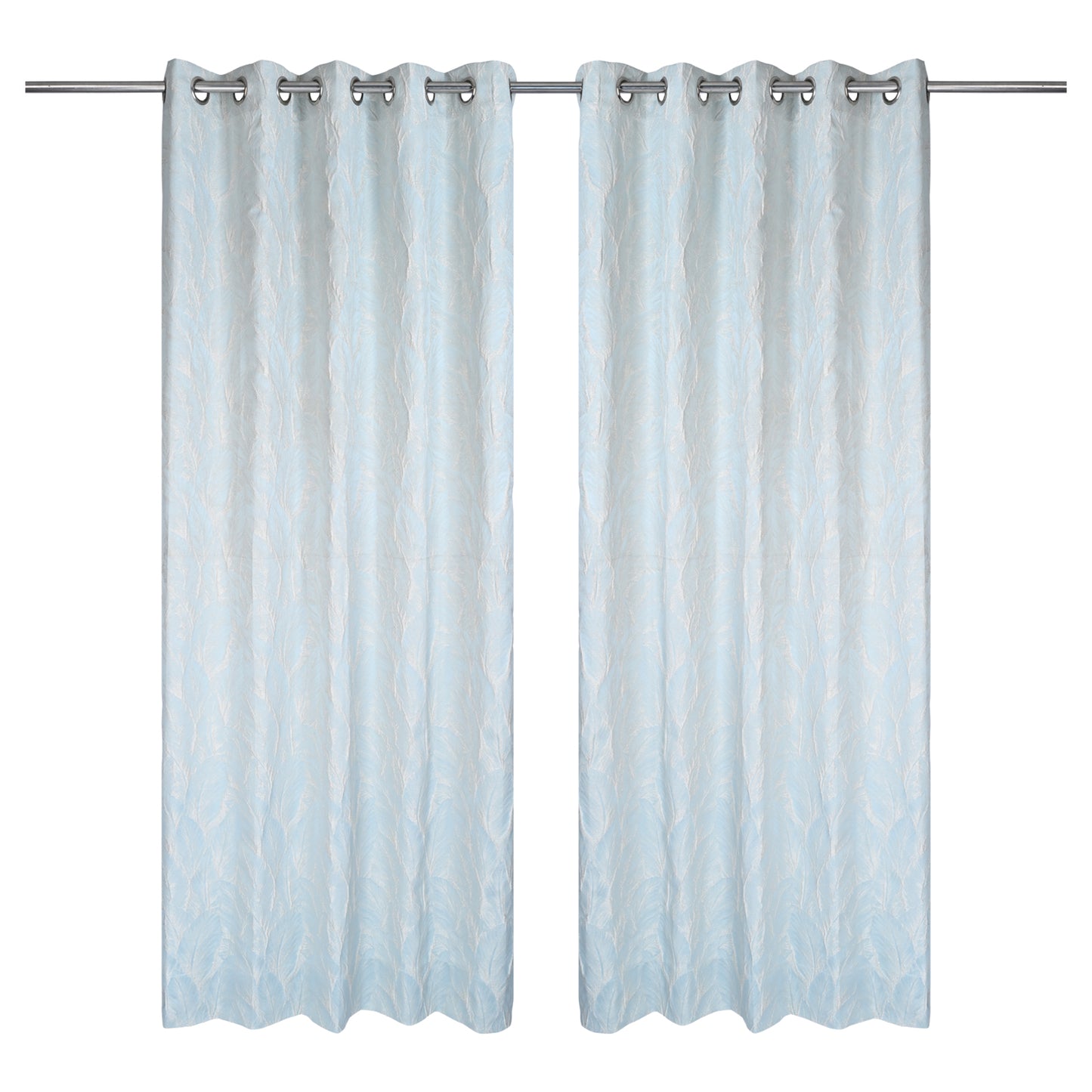 Curtain from D'Decor Trinity Lurex Palm Leaf Sky