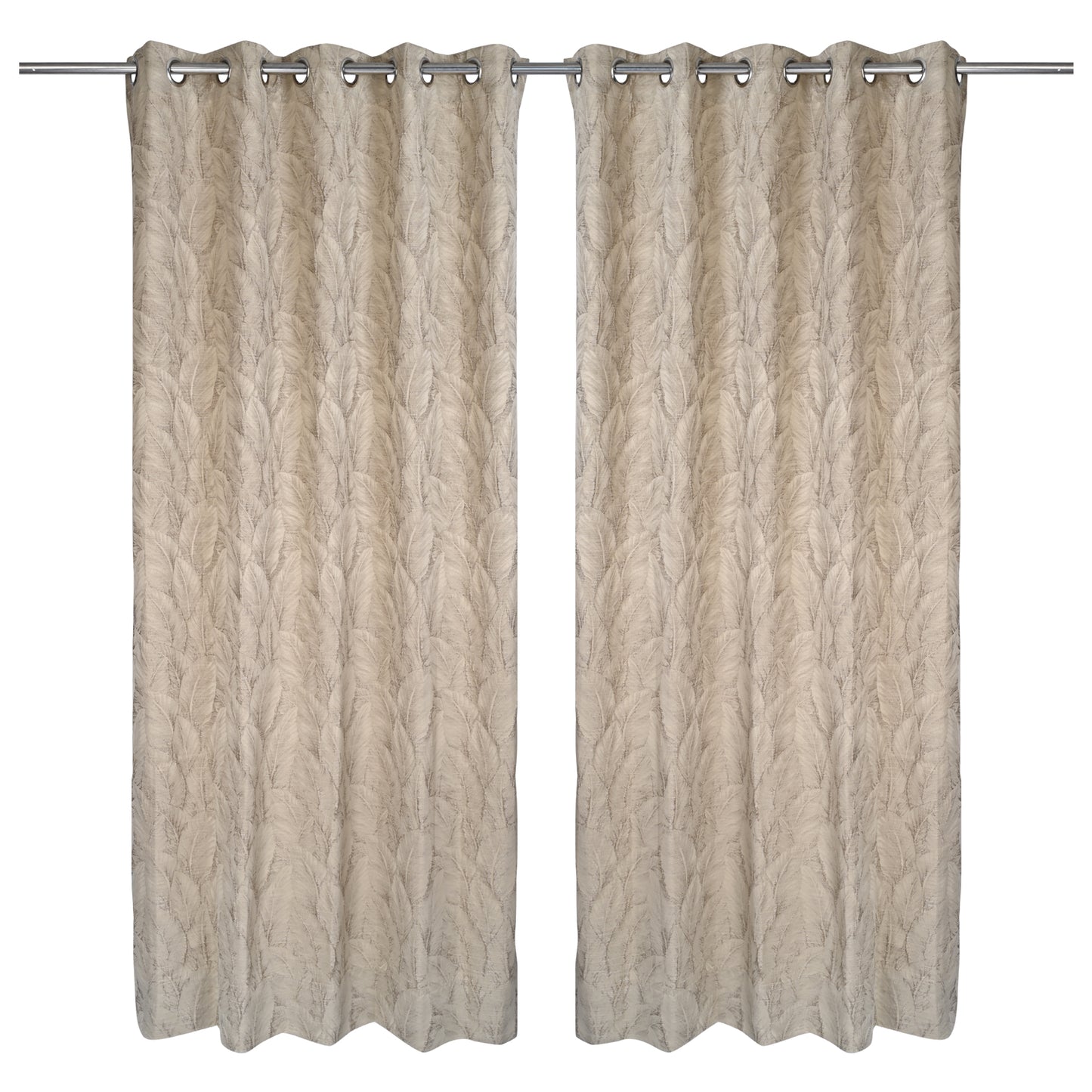 Curtain from D'Decor Trinity Lurex Palm Leaf Brown