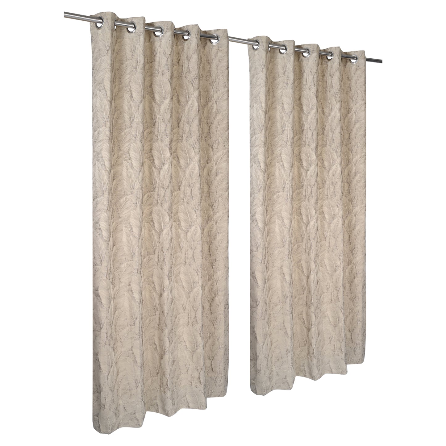 Curtain from D'Decor Trinity Lurex Palm Leaf Brown