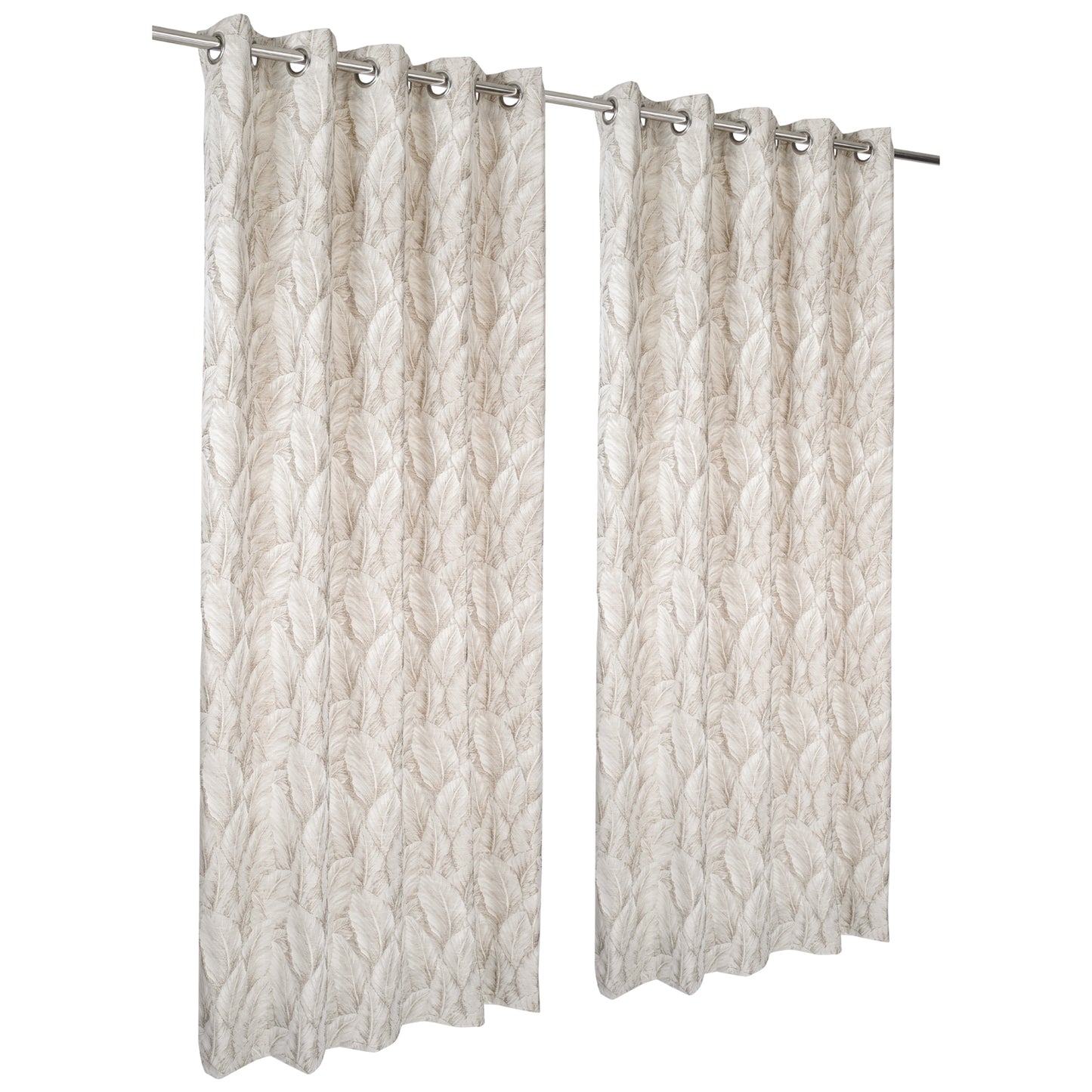 Curtain from D'Decor Trinity Lurex Palm Leaf Sand