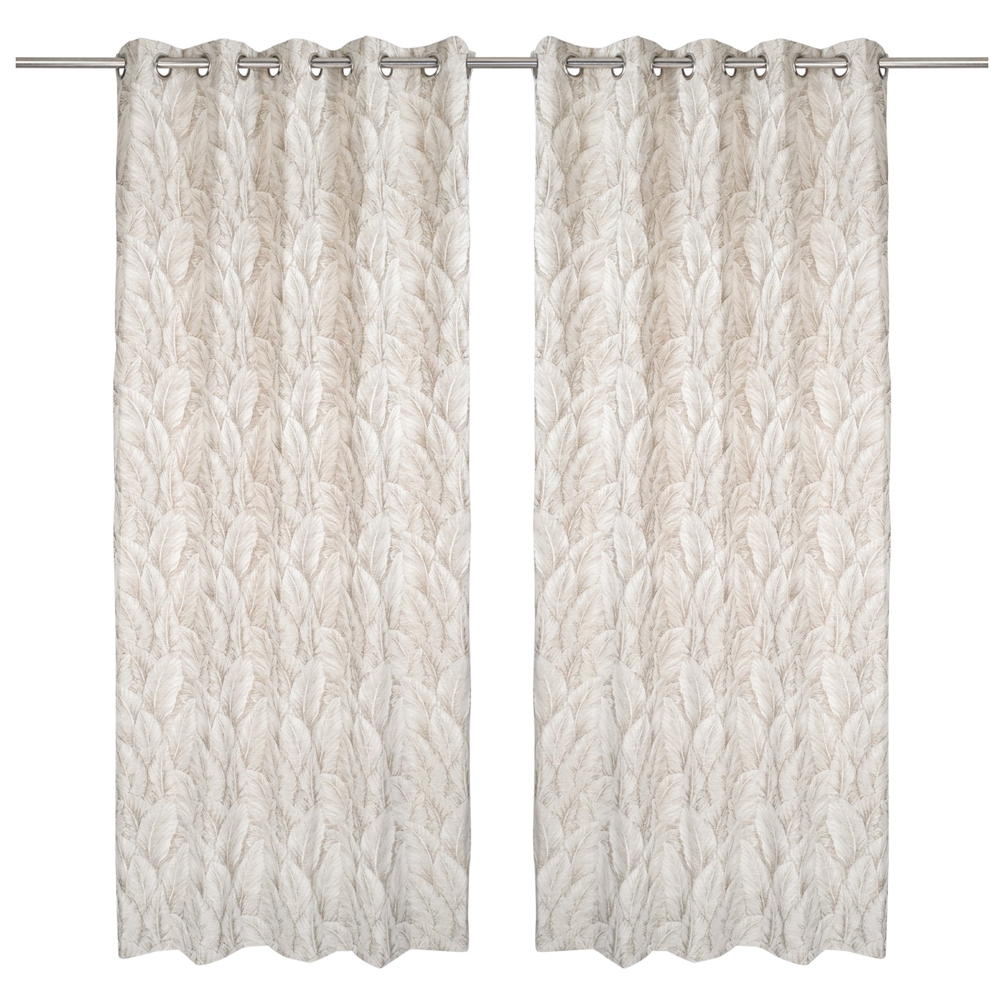 Curtain from D'Decor Trinity Lurex Palm Leaf Sand