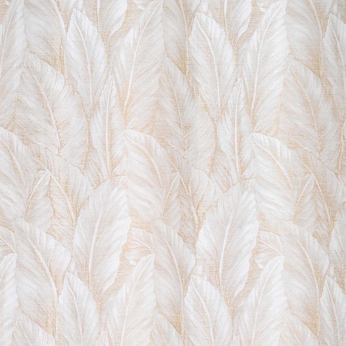 Curtain from D'Decor Trinity Lurex Palm Leaf Beige