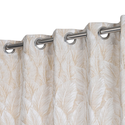 Curtain from D'Decor Trinity Lurex Palm Leaf Beige