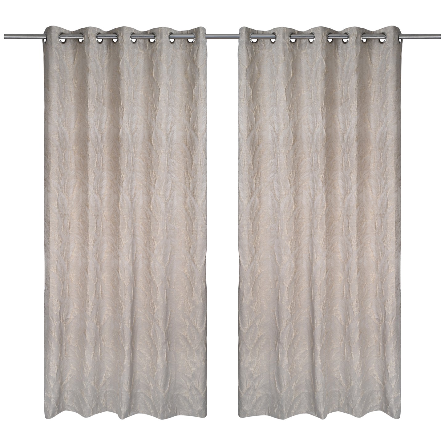 Curtain from D'Decor Trinity Lurex Palm Leaf Clay