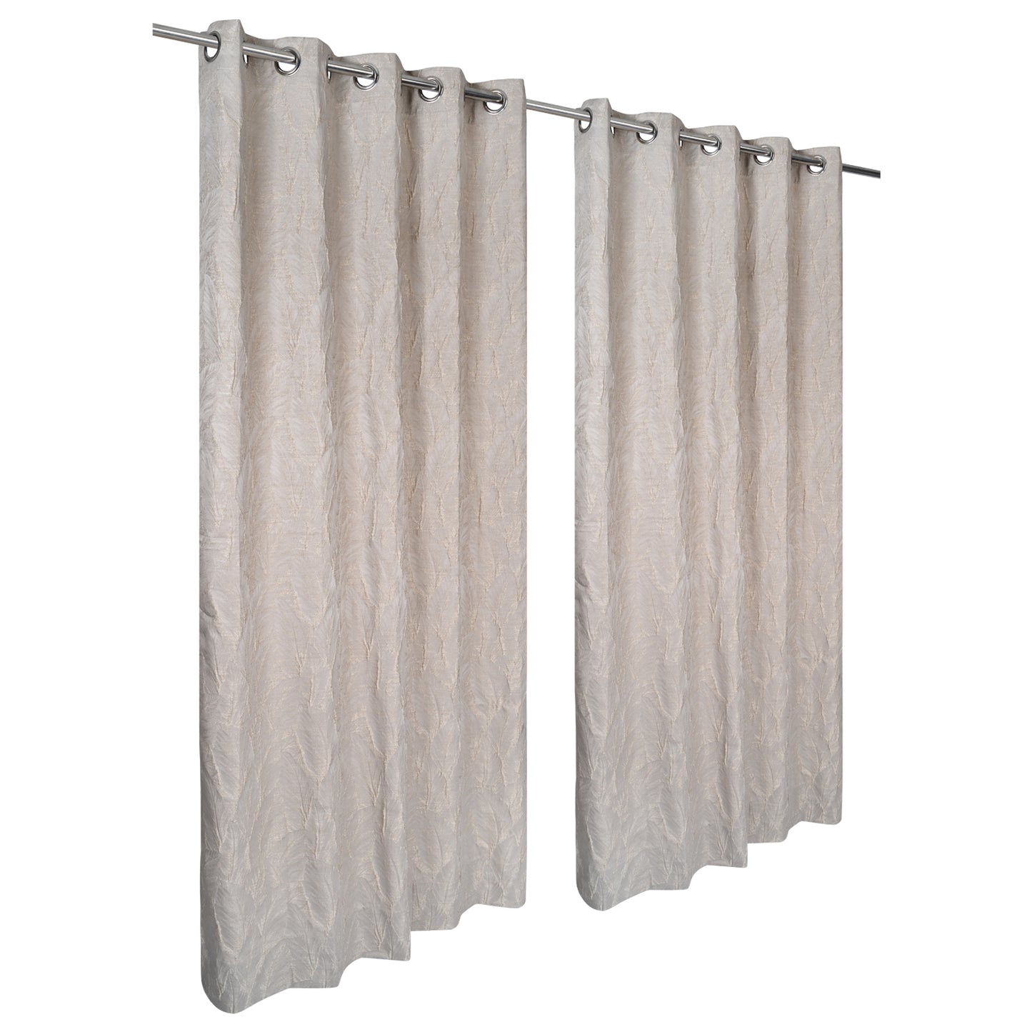 Curtain from D'Decor Trinity Lurex Palm Leaf Clay