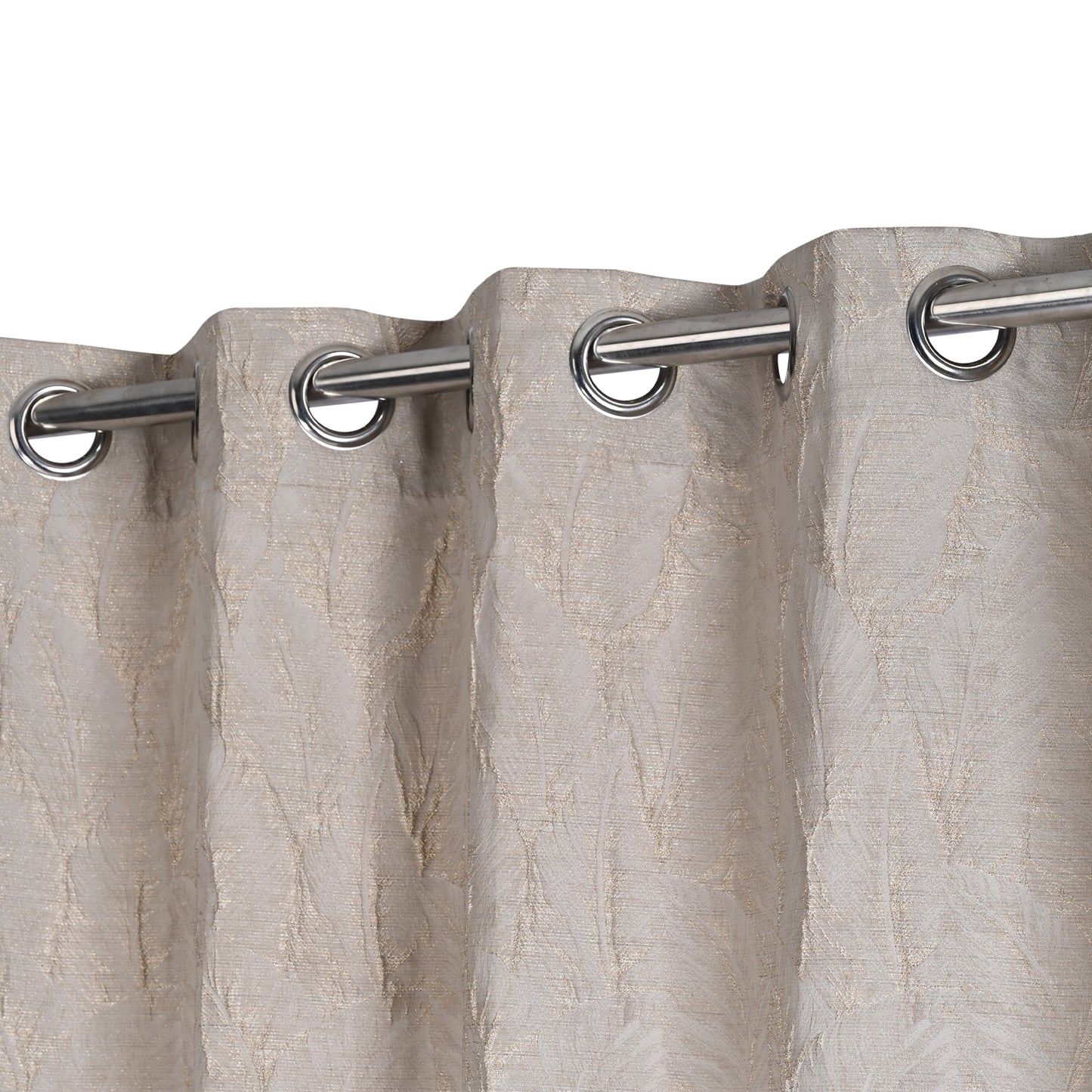 Curtain from D'Decor Trinity Lurex Palm Leaf Clay